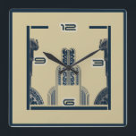 Art Deco Fyrkantig Klocka<br><div class="desc">Underbar klockdesign. Du kommer att kärlek det som andra. Du kan fritt använda den här designen för andra produkter som du gillar eller anpassa och lägga till texten. Följ mig för mer. Tack. Ha en trevlig dag.</div>