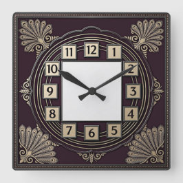 Art Deco Fyrkantig Klocka
