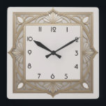 Art Deco Fyrkantig Klocka<br><div class="desc">Underbar klockdesign. Du kommer att kärlek det som andra. Du kan fritt använda den här designen för andra produkter som du gillar eller anpassa och lägga till texten. Följ mig för mer. Tack. Ha en trevlig dag.</div>
