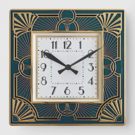 Art Deco Fyrkantig Klocka