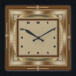 Art Deco Fyrkantig Klocka<br><div class="desc">Underbar utformning. Du kommer att kärlek det som andra. Du kan fritt använda designen för andra produkter eller lägga till text. Följ mig för mer. Tack. Ha en trevlig dag.</div>