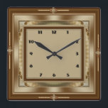 Art Deco Fyrkantig Klocka<br><div class="desc">Underbar utformning. Du kommer att kärlek det som andra. Du kan fritt använda designen för andra produkter eller lägga till text. Följ mig för mer. Tack. Ha en trevlig dag.</div>