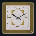 Art Deco Fyrkantig Klocka<br><div class="desc">Underbar utformning. Du kommer att kärlek det som andra. Du kan fritt använda designen för andra produkter eller lägga till text. Följ mig för mer. Tack. Ha en trevlig dag.</div>