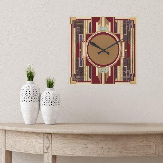 Art Deco Fyrkantig Klocka (Skapare uppladdad)