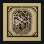Art Deco Fyrkantig Klocka<br><div class="desc">Underbar utformning. Du kommer att kärlek det som andra. Du kan fritt använda designen för andra produkter eller lägga till text. Följ mig för mer. Tack. Ha en trevlig dag.</div>