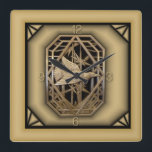 Art Deco Fyrkantig Klocka<br><div class="desc">Underbar utformning. Du kommer att kärlek det som andra. Du kan fritt använda designen för andra produkter eller lägga till text. Följ mig för mer. Tack. Ha en trevlig dag.</div>
