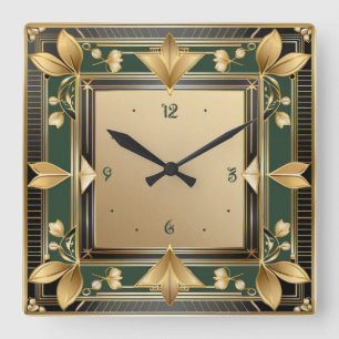 Art Deco Fyrkantig Klocka