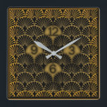 Art Deco Fyrkantig Klocka<br><div class="desc">Underbar utformning. Du kommer att kärlek det som andra. Du kan fritt använda designen för andra produkter eller lägga till text. Följ mig för mer. Tack. Ha en trevlig dag.</div>