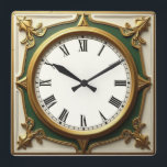 Art Deco Fyrkantig Klocka<br><div class="desc">Underbar klockdesign. Du kommer att kärlek det som andra. Du kan fritt använda den här designen för andra produkter som du gillar eller anpassa och lägga till texten. Följ mig för mer. Tack. Ha en trevlig dag.</div>