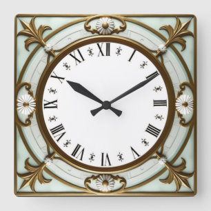 Art Deco Fyrkantig Klocka