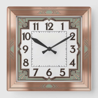 Art Deco Fyrkantig Klocka