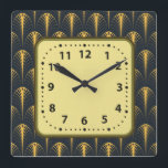 Art Deco Fyrkantig Klocka<br><div class="desc">Underbar klockdesign. Du kommer att kärlek det som andra. Du kan fritt använda den här designen för andra produkter som du gillar eller anpassa och lägga till text. Följ min för mer. Tack. Ha en trevlig dag.</div>