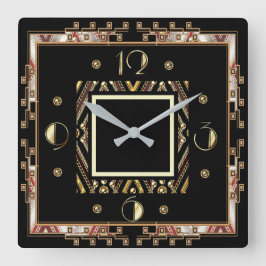 Art Deco Fyrkantig Klocka