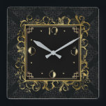 Art Deco Fyrkantig Klocka<br><div class="desc">Underbar klockdesign. Du kommer att kärlek det som andra. Du kan fritt använda den här designen för andra produkter som du gillar eller anpassa och lägga till texten. Följ mig för mer. Tack. Ha en trevlig dag.</div>