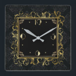 Art Deco Fyrkantig Klocka<br><div class="desc">Underbar klockdesign. Du kommer att kärlek det som andra. Du kan fritt använda den här designen för andra produkter som du gillar eller anpassa och lägga till texten. Följ mig för mer. Tack. Ha en trevlig dag.</div>