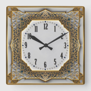 Art Deco Fyrkantig Klocka