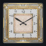 Art Deco Fyrkantig Klocka<br><div class="desc">Great clock design. You will love it like others. Be free to use this design for other product you like or to customize and add your text. Follow me for more. Thank you. Have a nice day.</div>