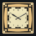 Art Deco Fyrkantig Klocka<br><div class="desc">Underbar klockdesign. Du kommer att kärlek det som andra. Du kan fritt använda den här designen för andra produkter som du gillar eller anpassa och lägga till texten. Följ mig för mer. Tack. Ha en trevlig dag.</div>