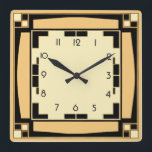 Art Deco Fyrkantig Klocka<br><div class="desc">Underbar klockdesign. Du kommer att kärlek det som andra. Du kan fritt använda den här designen för andra produkter som du gillar eller anpassa och lägga till texten. Följ mig för mer. Tack. Ha en trevlig dag.</div>