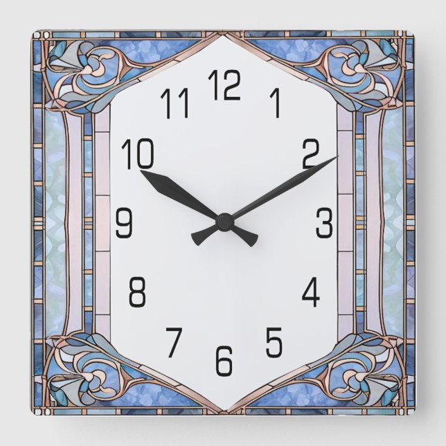 Art Deco Fyrkantig Klocka (Framsida)