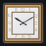 Art Deco Fyrkantig Klocka<br><div class="desc">Underbar klockdesign. Du kommer att kärlek det som andra. Du kan fritt använda den här designen för andra produkter som du gillar eller anpassa och lägga till texten. Följ mig för mer. Tack. Ha en trevlig dag.</div>