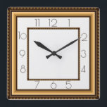 Art Deco Fyrkantig Klocka<br><div class="desc">Underbar klockdesign. Du kommer att kärlek det som andra. Du kan fritt använda den här designen för andra produkter som du gillar eller anpassa och lägga till texten. Följ mig för mer. Tack. Ha en trevlig dag.</div>