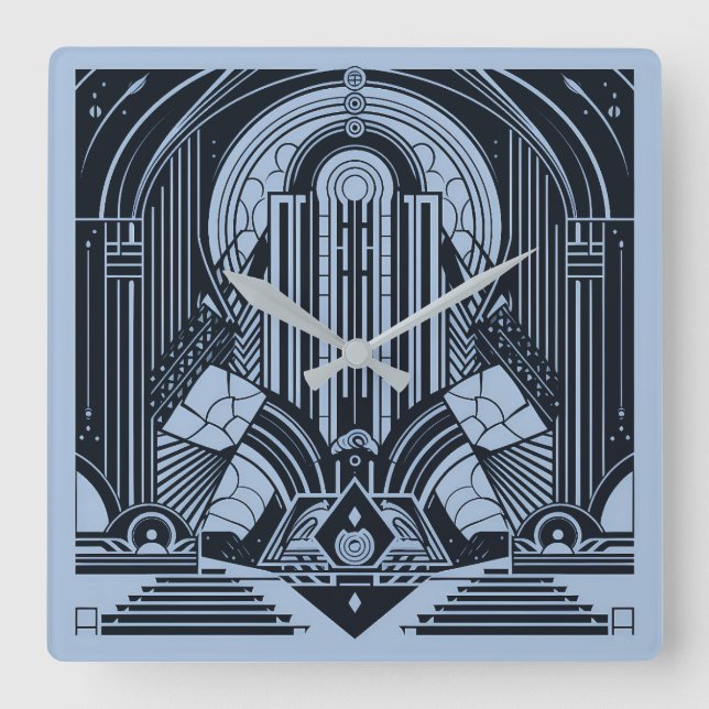 Art Deco Fyrkantig Klocka (Framsida)