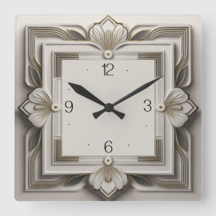 Art Deco Fyrkantig Klocka