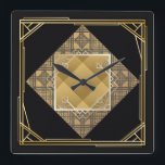 Art Deco Fyrkantig Klocka<br><div class="desc">Art Deco Det är dags att visa upp dina favoritbilder, foton och text med en anpassningsbar runt väggklocka från Zazzle. Denna väggklocka är utrustad med två storlekar och trycks på ett dynamiskt sätt med AcryliPrint®HD-processaa för att säkerställa högsta möjliga visning för innehåll. Beställ den här anpassningsbarna runt väggklockan för dina...</div>