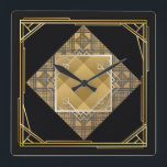 Art Deco Fyrkantig Klocka<br><div class="desc">Art Deco Det är dags att visa upp dina favoritbilder, foton och text med en anpassningsbar runt väggklocka från Zazzle. Denna väggklocka är utrustad med två storlekar och trycks på ett dynamiskt sätt med AcryliPrint®HD-processaa för att säkerställa högsta möjliga visning för innehåll. Beställ den här anpassningsbarna runt väggklockan för dina...</div>