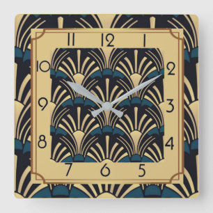 Art Deco Fyrkantig Klocka