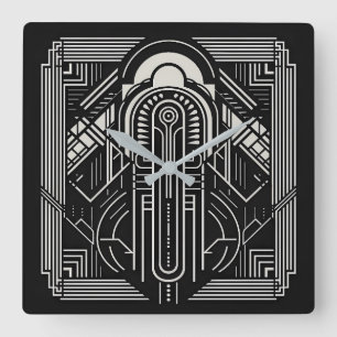 Art Deco Fyrkantig Klocka
