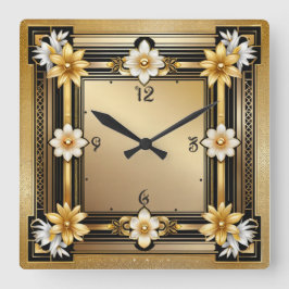 Art Deco Fyrkantig Klocka