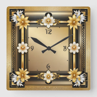 Art Deco Fyrkantig Klocka