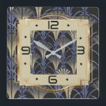 Art Deco Fyrkantig Klocka<br><div class="desc">Underbar klockdesign. Du kommer att kärlek det som andra. Du kan fritt använda den här designen för andra produkter som du gillar eller anpassa och lägga till texten. Följ mig för mer. Tack. Ha en trevlig dag.</div>