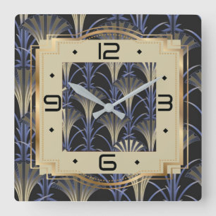 Art Deco Fyrkantig Klocka