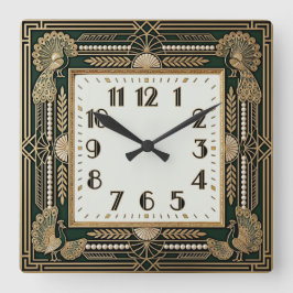 Art Deco Fyrkantig Klocka