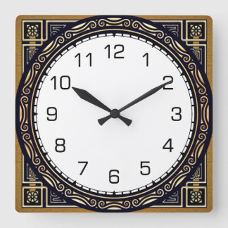 Art Deco Fyrkantig Klocka