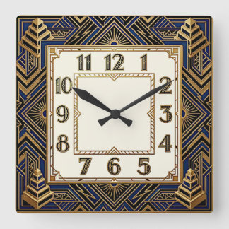 Art Deco Fyrkantig Klocka