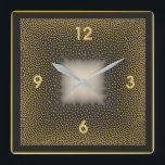 Art Deco Fyrkantig Klocka<br><div class="desc">Underbar utformning. Du kommer att kärlek det som andra. Du kan fritt använda designen för andra produkter eller lägga till text. Följ mig för mer. Tack. Ha en trevlig dag.</div>