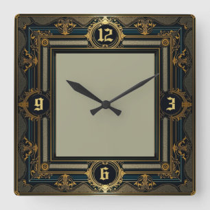 Art Deco Fyrkantig Klocka
