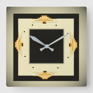 Art Deco Fyrkantig Klocka