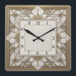 Art Deco Fyrkantig Klocka<br><div class="desc">Underbar klockdesign. Du kommer att kärlek det som andra. Du kan fritt använda den här designen för andra produkter som du gillar eller anpassa och lägga till texten. Följ mig för mer. Tack. Ha en trevlig dag.</div>