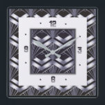Art deco fyrkantig klocka<br><div class="desc">Underbar klockdesign. Du kommer att kärlek det som andra. Du kan fritt använda den här designen för andra produkter som du gillar eller anpassa och lägga till texten. Följ mig för mer. Tack. Ha en trevlig dag.</div>