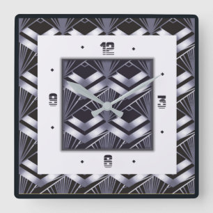 Art deco fyrkantig klocka