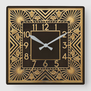 Art Deco Fyrkantig Klocka