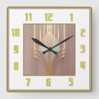 Art Deco Fyrkantig Klocka