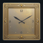 Art Deco Fyrkantig Klocka<br><div class="desc">Underbar klockdesign. Du kommer att kärlek det som andra. Du kan fritt använda den här designen för andra produkter som du gillar eller anpassa och lägga till texten. Följ mig för mer. Tack. Ha en trevlig dag.</div>