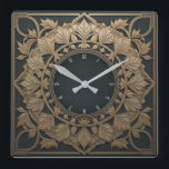 Art Deco Fyrkantig Klocka<br><div class="desc">Underbar klockdesign. Du kommer att kärlek det som andra. Du kan fritt använda den här designen för andra produkter som du gillar eller anpassa och lägga till texten. Följ mig för mer. Tack. Ha en trevlig dag.</div>