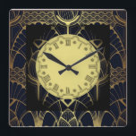 Art Deco Fyrkantig Klocka<br><div class="desc">Underbar klockdesign. Du kommer att kärlek det som andra. Du kan fritt använda den här designen för andra produkter som du gillar eller anpassa och lägga till texten. Följ mig för mer. Tack. Ha en trevlig dag.</div>